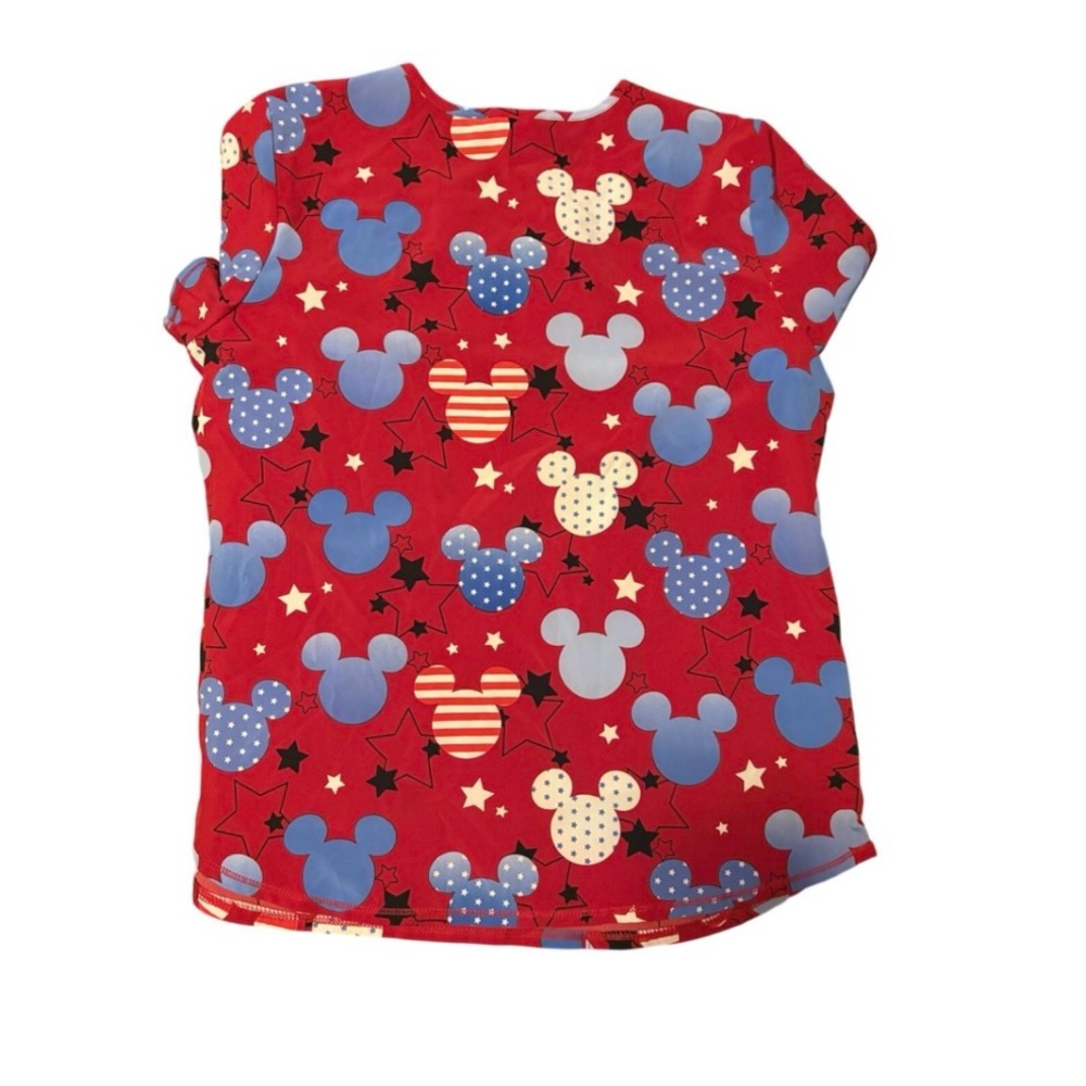🇺🇸Disney Mickey Mouse Patriotic Scrub Top -
Size Large - Picture 2 of 4